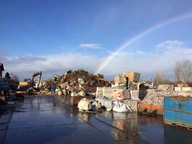 Rainbow at the Csorna scrap site